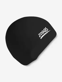 Шапочка для плавания взрослая Zoggs Silicone Cap, Черный