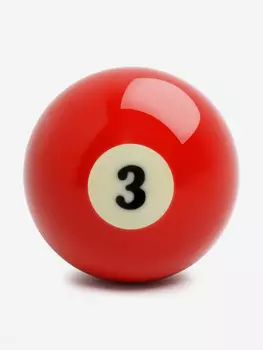 Шар бильярдный d=57,2 мм Pool Standart №03, Красный