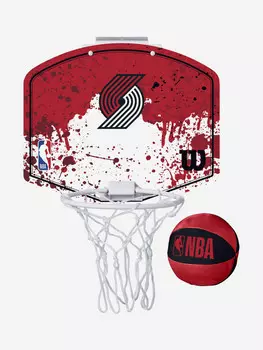 Щит баскетбольный Wilson NBA Team Mini POR Blazers, Красный