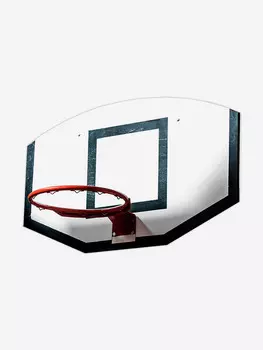 Щит стритбольный фанерный OLIMPCITI (1250х750mm), цвет разметки ЧЕРНЫЙ, Белый