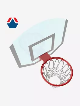 Щит стритбольный OLIMPCITI, поликарбонат, 900х800мм, Белый