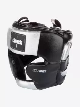 Шлем боксерский Clinch Punch 2.0 Full Face черно-серебристый, Черный