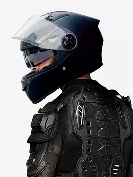 Шлем для мотоцикла интеграл Aspolife, Черный