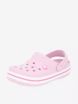 Сабо для девочек Crocs Crocband Clog K, Розовый, размер 26