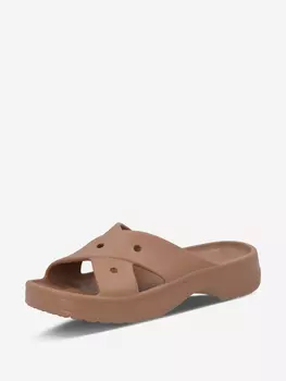Шлепанцы женские Crocs Cl Womens Cross Strap, Коричневый