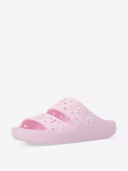 Шлепанцы женские Crocs Classic Floral Cut Out, Розовый