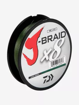 Шнур DAIWA J-Braid x8 150м Dark Green 0,13мм 8кг, Зеленый
