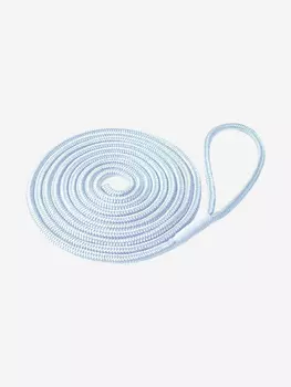 Шнур для яхт плетеный Петроканат ШВАРТОВЫЙ 14,0 мм, 2700 кг, 6 м, с огоном 30 см, белый, Белый