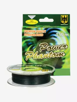 Шнур для рыбалки Power Phantom 4x, 150м, зеленый, 0,30мм, 35,7кг, Зеленый
