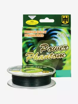 Шнур для рыбалки Power Phantom 4x, 150м, зеленый, 0,12мм, 12кг, Зеленый