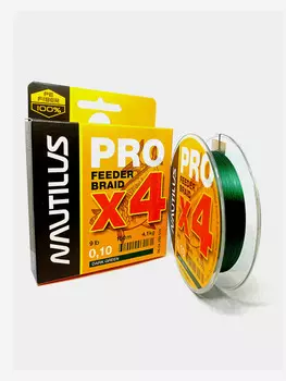 Шнур Nautilus Pro Feeder Braid Dark Green d-0.10 4.1кг 9lb 150м, Зеленый