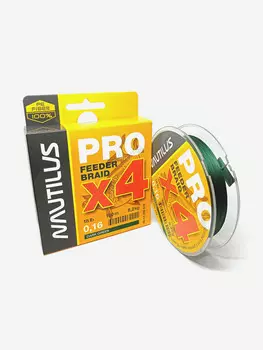 Шнур Nautilus Pro Feeder Braid Dark Green d-0.16 8.2кг 18lb 150м, Зеленый