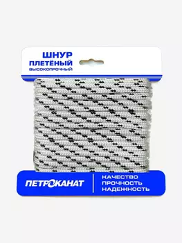 Шнур плетеный Петроканат ОПТИМА 5,0 мм (20 м), 320 кгс, на карточке, Белый