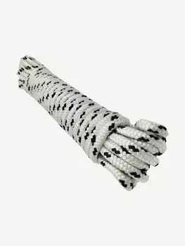 Шнур плетеный Петроканат ШВАРТОВЫЙ 10,0 мм, бел./черн., 1500 кг, 12 м, евромоток (промышленный/крепежный), Белый