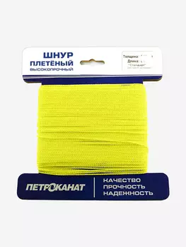 Шнур плетеный Петроканат СТАНДАРТ 1,5 мм (50 м) желтый, еврокарточка, Желтый