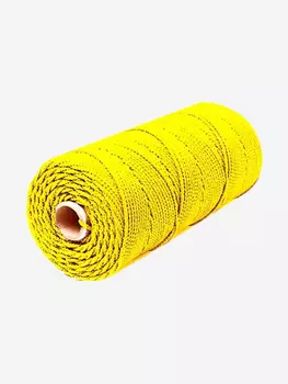 Шнур плетеный Петроканат СТАНДАРТ 1,8 мм (200 м) желтый, бобина (промышленный/крепежный), Желтый