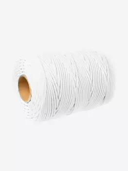 Шнур плетеный Петроканат СТАНДАРТ ПА (полиамид) 5,0 мм (400 м) белый, 560 кгс, евробобина, Белый