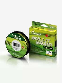 Шнур плетёный ALLVEGA "Bullit Braid" 92м флуо-жёлтый 0.30мм (23.4кг), Желтый