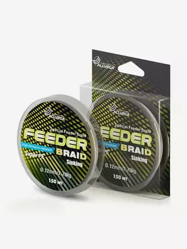 Шнур плетёный ALLVEGA "Feeder Braid" 150м 0,12мм (7,78кг) тёмно-оливковый, Зеленый