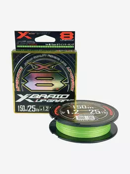 Шнур YGK X-Braid Upgrade X8 150м Green #1.2, 0.185мм, 25lb, 11.3кг, Зеленый