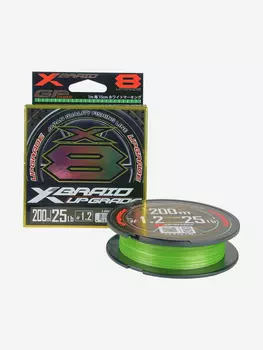 Шнур YGK X-Braid Upgrade X8 200м Green #1.2, 0.185мм, 25lb, 11.3кг, Зеленый