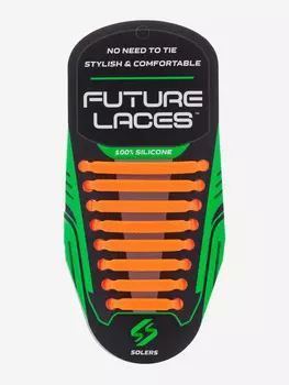 Шнурки силиконовые Solers, Оранжевый