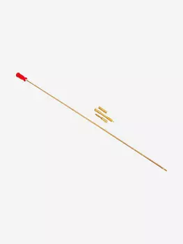 Шомпол ЧИСТОGUN к.22-26, d5мм, 90 см, подшипник, латунь, папа 8/36,, вишер, переходник, игла, Желтый