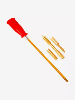 Шомпол ЧИСТОGUN к.32-45, d6мм, 20см, подшипник, латунь, папа 12/28,, вишер, переходник, игла, Серебряный