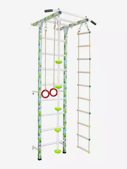 Шведская стенка WestSport "Авокадо" с турником, веревочной лестницей, кольцами, канатом с упорами, тарзанкой, Синий