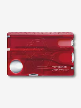 Швейцарская карточка Victorinox SwissCard Nailcare, 82 мм, 13 функций, Красный