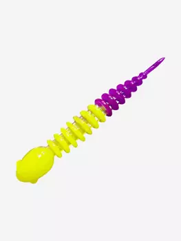 Силикон TROUT LURE (SANSAN) в банке, GOLOVASTIK 65, СЫР, COL. 29 (Lemon-Purple), (12шт), Желтый