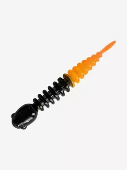 Силикон TROUT LURE (SANSAN) в банке, GOLOVASTIK 65, СЫР, COL. 21 (Black-Orange), (12шт), Мультицвет