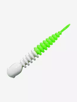 Силикон TROUT LURE (SANSAN) в банке, GOLOVASTIK 65, СЫР, COL. 15 (White-Green), (12шт), Мультицвет