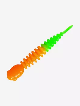 Силикон TROUT LURE (SANSAN) в банке, GOLOVASTIK 65, СЫР, COL. 24 (Orange-Green), (12шт), Оранжевый