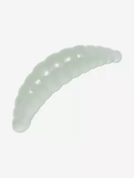 Силикон TROUT LURE (SANSAN) в банке, MAGGOT 40, СЫР, COL. 111 (Clear Green Glow), (10шт), Белый