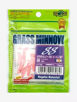 Силиконовые приманки Ecogear Grass Minnow SS 1.125 019 Glow, Розовый