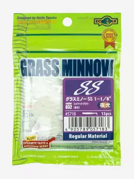 Силиконовые приманки Ecogear Grass Minnow SS 1.125 032 Glow, Белый