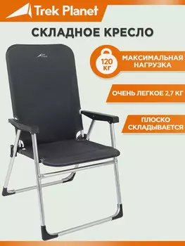 Складное кемпинговое кресло Trek Planet Slacker XL Alu Opal, Серый