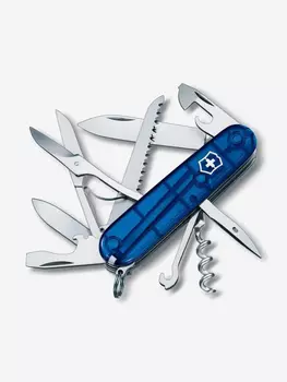 Складной нож Victorinox Huntsman, синий полупрозрачный, 1.3713.t2, Синий