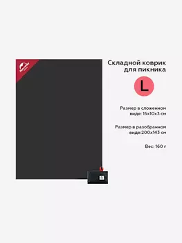 Складной туристический коврик для пикника Naturehike L, Черный