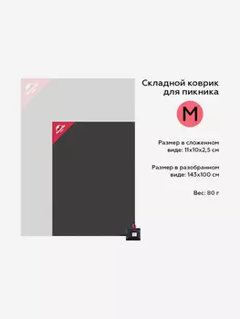 Складной туристический коврик для пикника Naturehike M, Черный