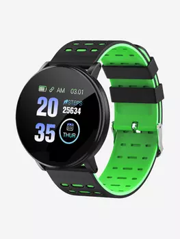 Смарт-часы BandRate Smart BRS119119BBGN с шагомером, тонометром и измерением уровня кислорода в крови, Черный