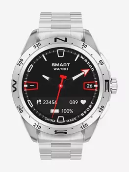 Смарт-часы BandRate Smart BRSBCD28SS с будильником, трекером сна, Серебряный