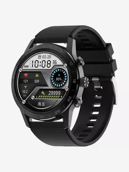 Смарт-часы BandRate Smart BRSDT70PLUSBB с счетчиком калорий, секундомером, будильником, Черный