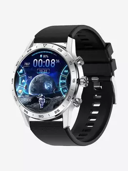 Смарт-часы BandRate Smart BRSDT70PLUSSB с секундомером, ЧСС, счетчиком калорий, Серебряный