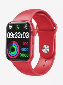 Смарт-часы BandRate Smart BRSHW1212RR с счетчиком калорий, календарем, тонометром, Красный