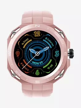 Смарт-часы BandRate Smart BRSHW3PP с NFC, счетчиком калорий, пульсометром, Розовый