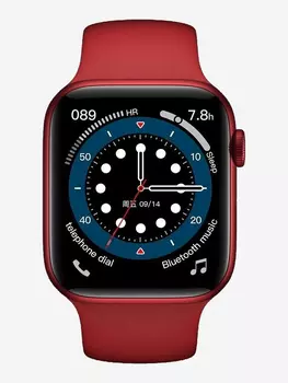 Смарт-часы BandRate Smart BRSK0101RR с тонометром, счетчиком калорий, будильником, Красный