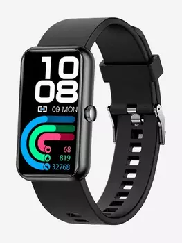 Смарт-часы BandRate Smart BRSL16PROBB с фитнес-трекером, календарем, мониторингом сна, Черный