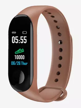 Смарт-часы BandRate Smart BRSM333PLBBR с ЧСС, календарем, тонометром, Коричневый